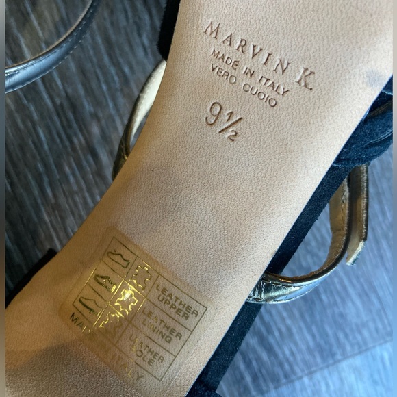 Italian Leather Peep Toe Heels - Picture 7 of 8